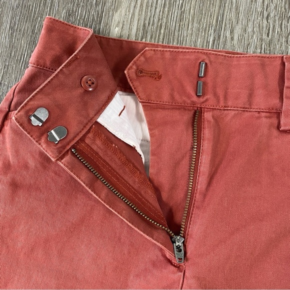 LANDS’ END women’s pants size 2 straight leg mid rise orange - Picture 3 of 8